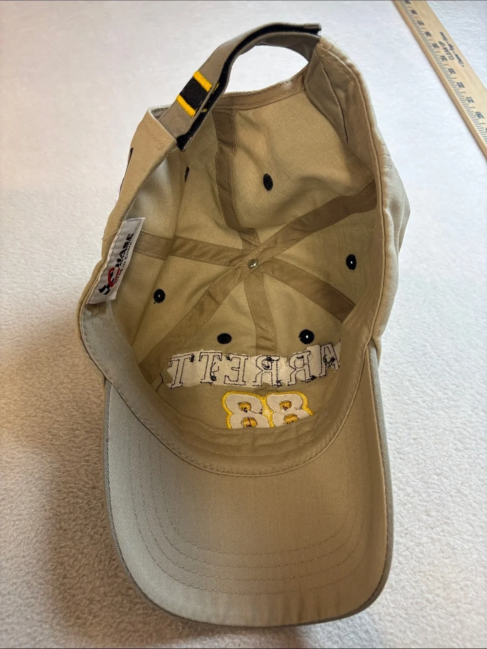 Dale Garrett 88 Khaki Black Yellow Racing Cap.